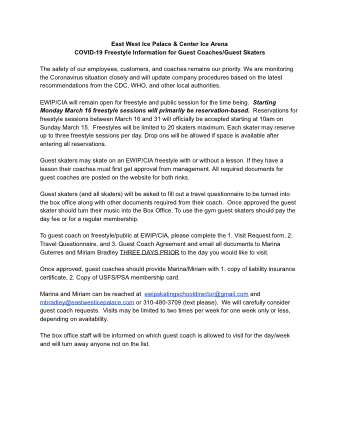Guest Coach Package (info and forms)