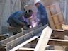 Steel Work Underway, Block Wall Completion
